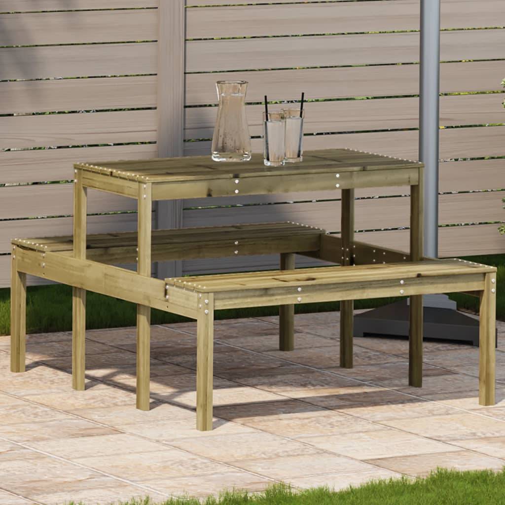 Table de pique-nique bois de pin imprégné 110 x 134 x 75 cm - PANGIVO - Image 1