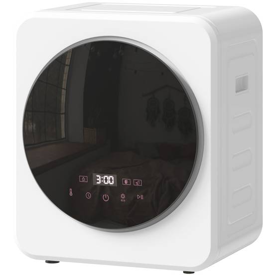 Sèche-linge à évacuation 4kg chargement frontal, tambour inox, 800W compact pose libre, blanc - Image 2