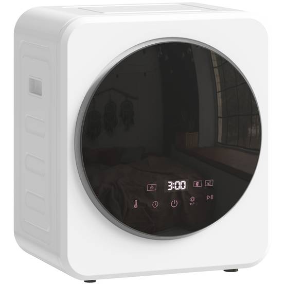 Sèche-linge à évacuation 4kg chargement frontal, tambour inox, 800W compact pose libre, blanc - Image 1