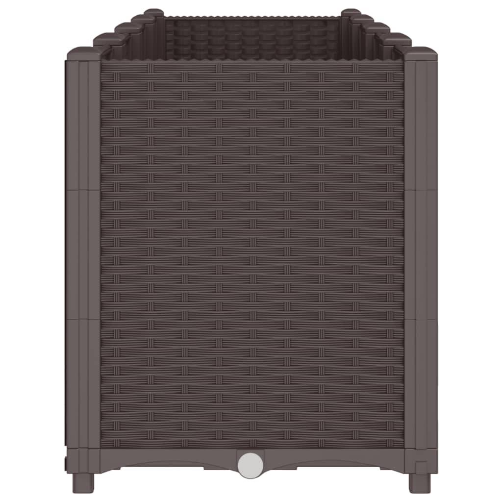 Jardinière polypropylène marron 160 x 40 x 53 cm - PANGIVO - Image 4