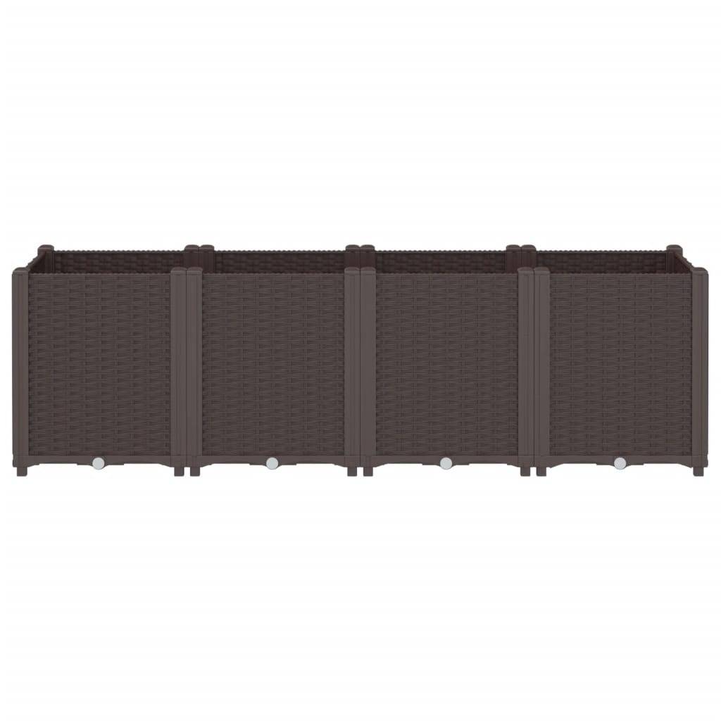 Jardinière polypropylène marron 160 x 40 x 53 cm - PANGIVO - Image 3