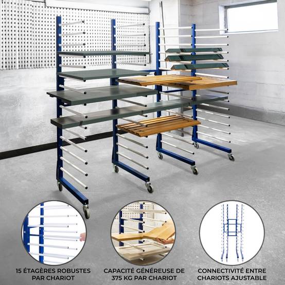Monstershop - Chariots de Séchage Combinables x 3 & 2 Connecteurs - Image 2