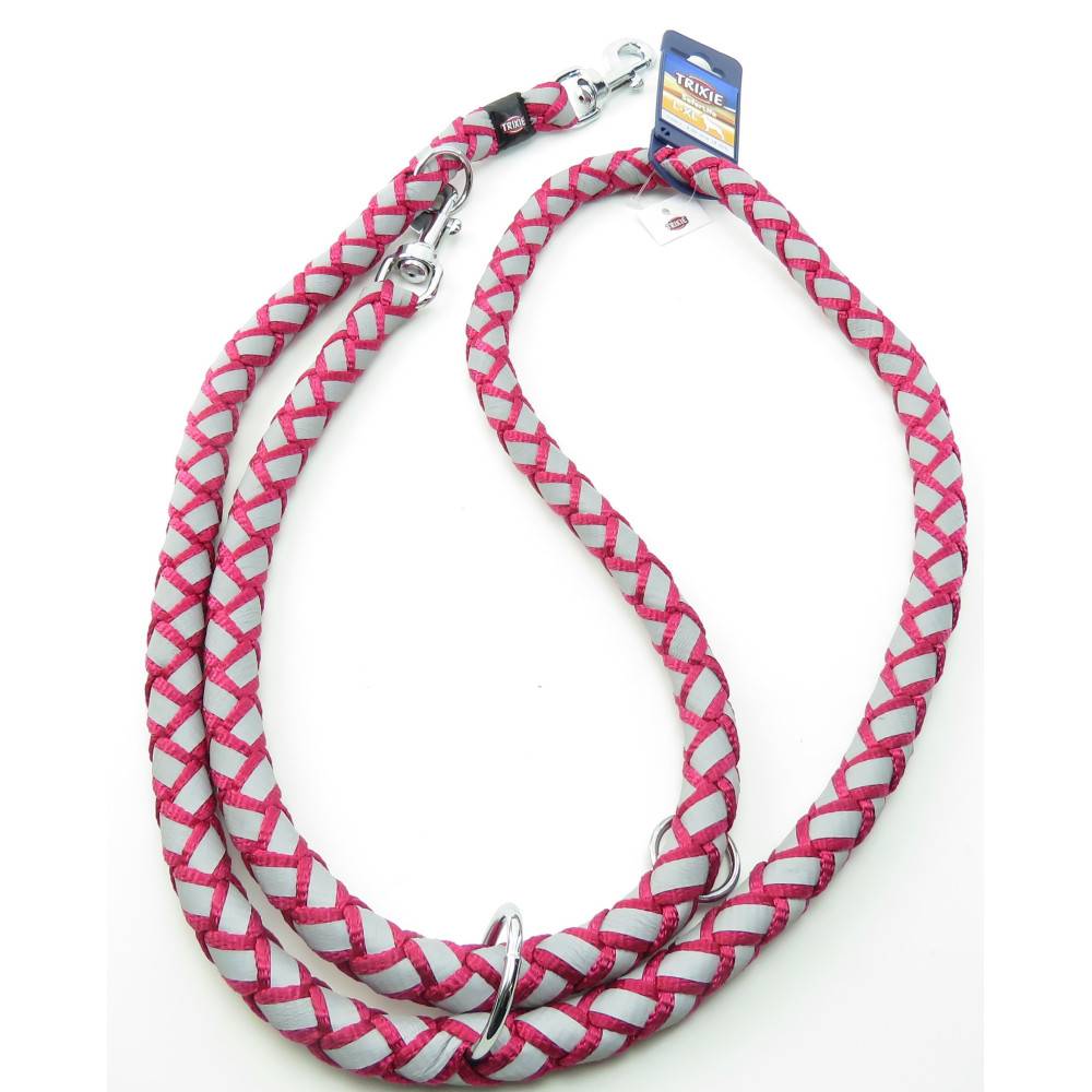 Trixie - Trixie - Laisse Cavo Reflect ø18mm x 2 M. réglable Fushia pour chien - Imagen 1