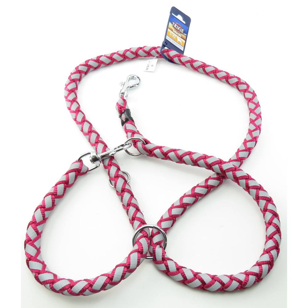 Trixie - Trixie - Laisse Cavo Reflect ø18mm x 2 M. réglable Fushia pour chien - Imagen 2