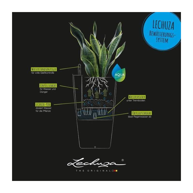 Lechuza - Pot De Fleur Lechuza Cubico Cottage 40 - Kit Complet, Brun Sable - Imagen 4