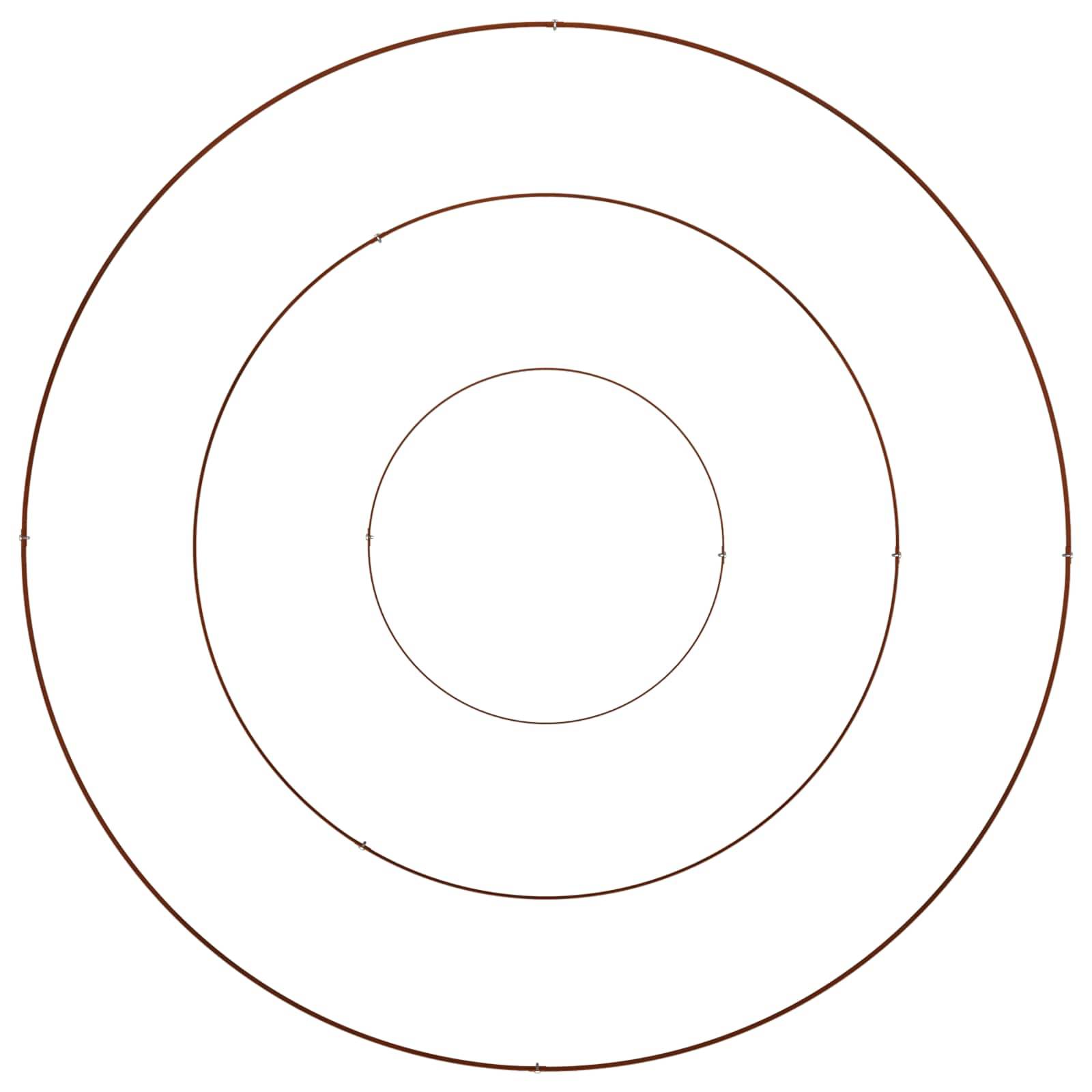 Grand Bac à Fleurs Rond Acier Patiné Effet Rouille pour Terrasse Ø 120x20 cm Marron - ComfortXL Outdoor Living - Image 3