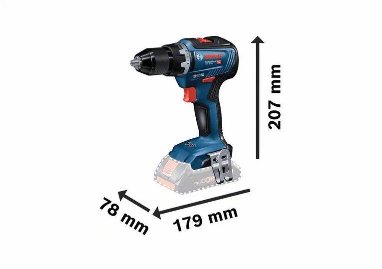 Bosch Professional - Perceuse-visseuse 18V GSR 18V-55 Professional + 2 batteries 4Ah + chargeur + coffret L-BOXX - BOSCH - 06019H5200 - Imagen 3