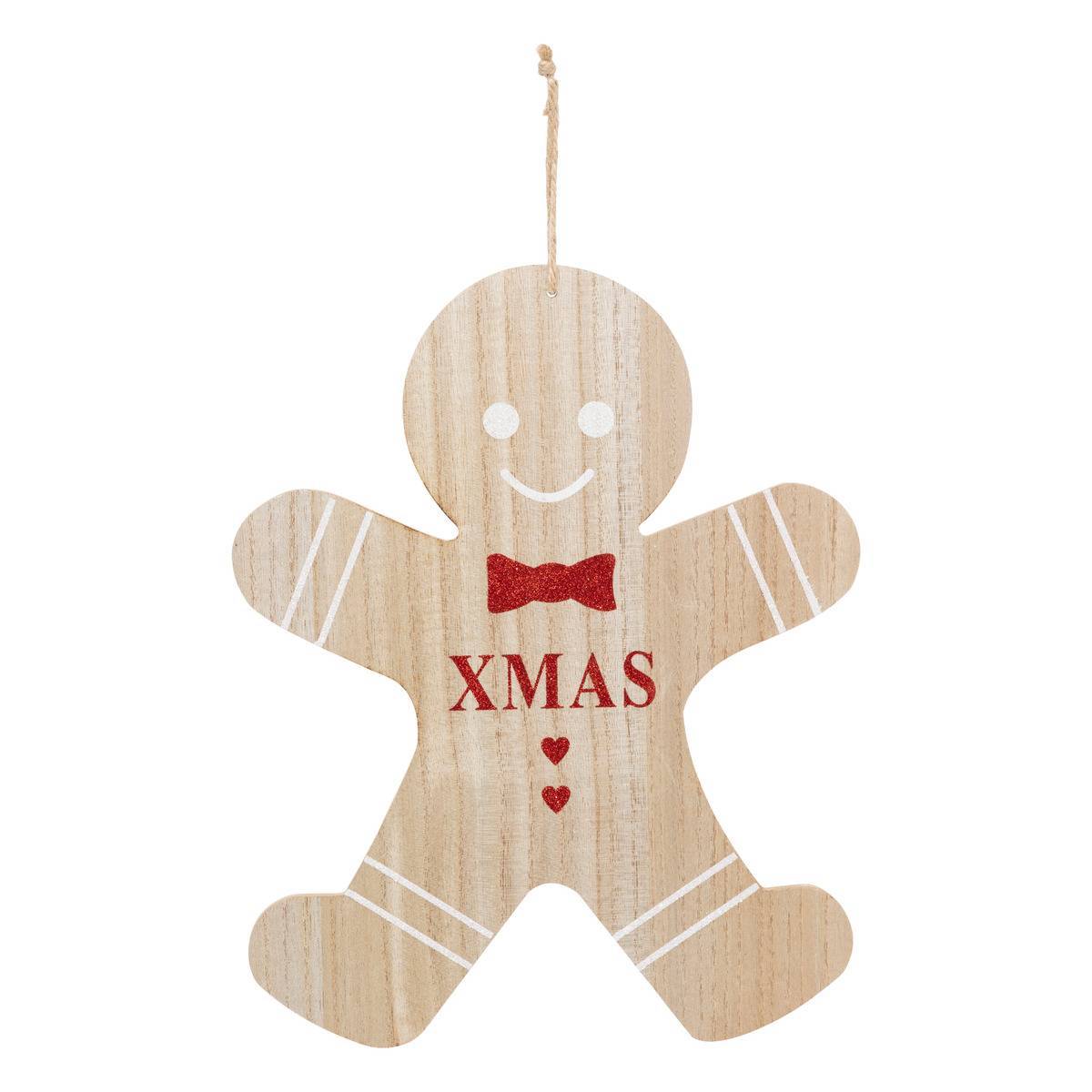 Fééric Lights & Christmas - SDN BOIS MAXI BONHOMME 35CM - Feeric Lights & Christmas
