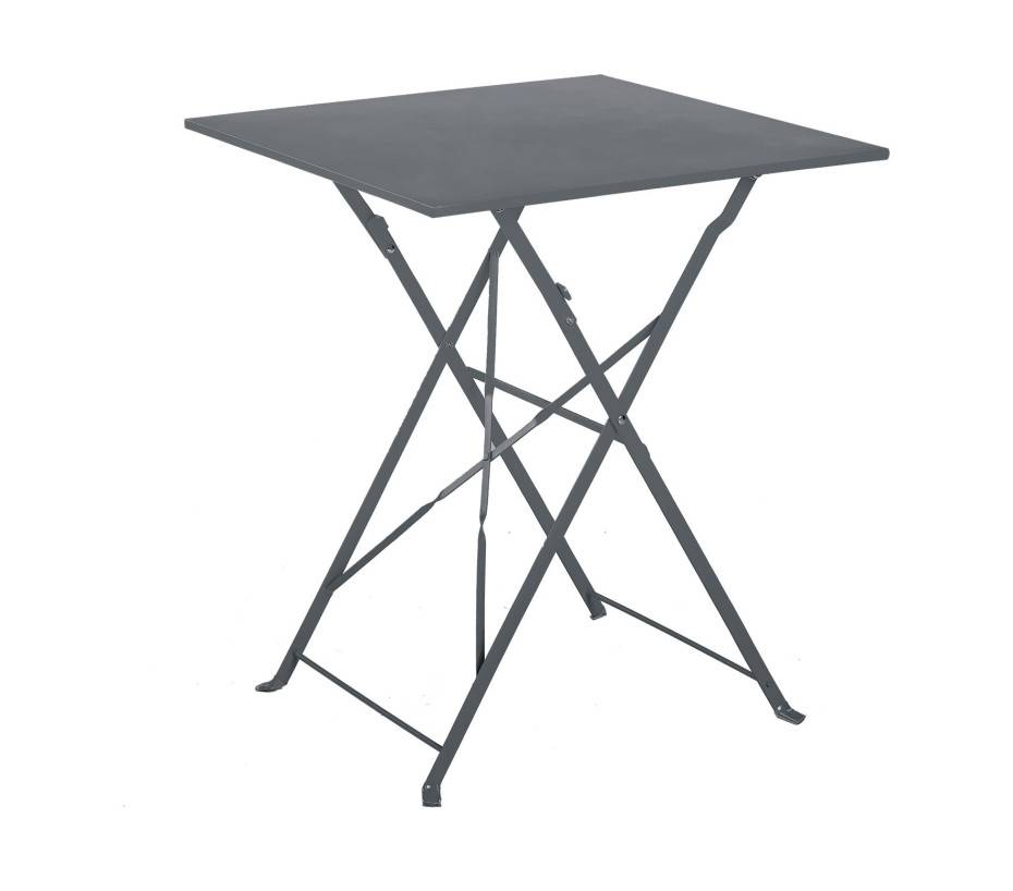 Ensemble table et chaises de jardin  2 places  Gris Anthracite  FLORONE - Image 2