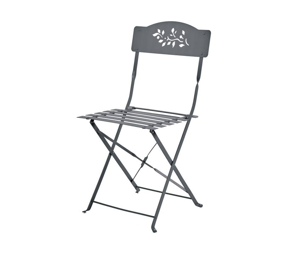 Ensemble table et chaises de jardin  2 places  Gris Anthracite  FLORONE - Image 3