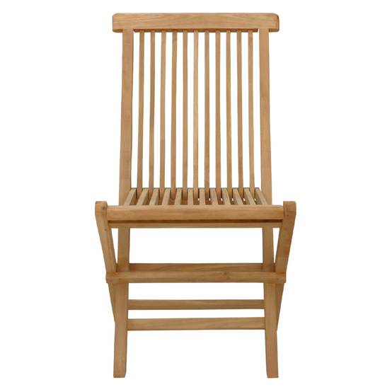 Salon de jardin en teck JAVA - table carrée et chaises pliantes - 8 places - HAPPY GARDEN - Imagen 6