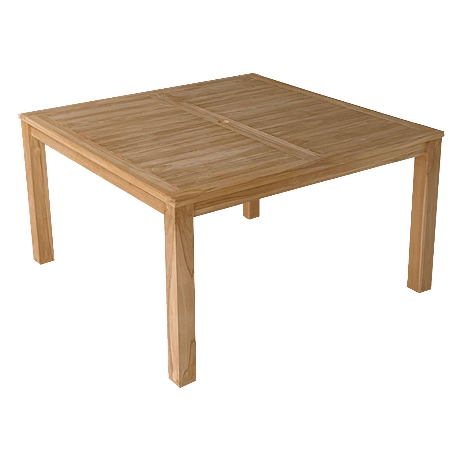 Salon de jardin en teck JAVA - table carrée et chaises pliantes - 8 places - HAPPY GARDEN - Imagen 2