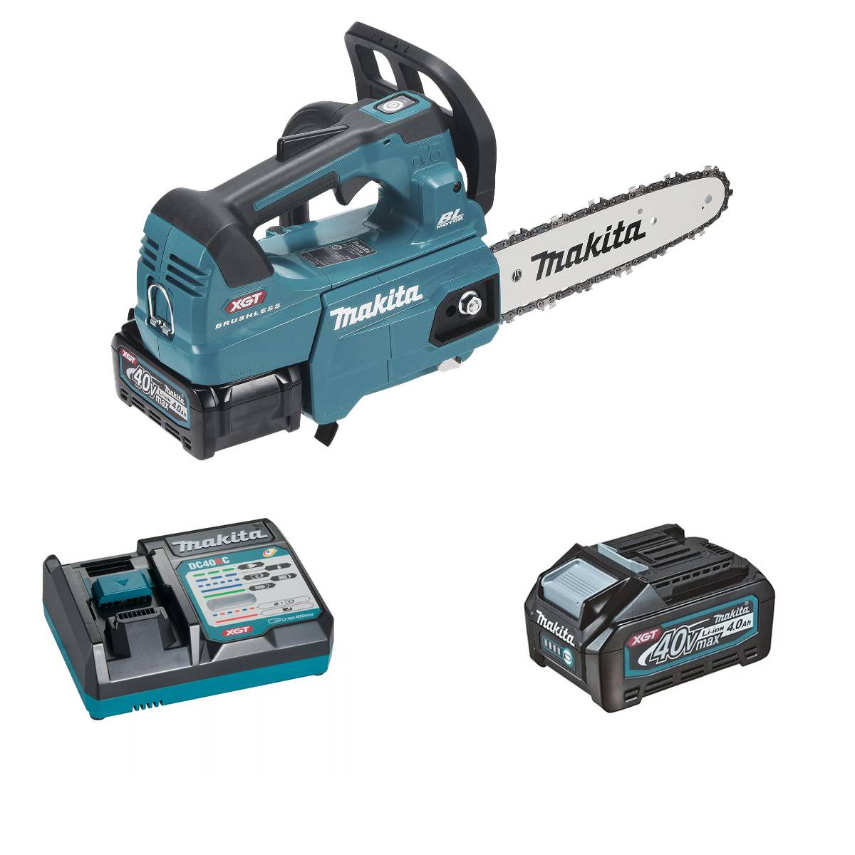 Makita - Tronçonneuse 40V max 25 cm - MAKITA - avec 2 batt.BL4040 + chargeur - UC002GM202