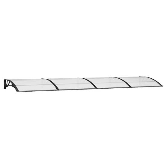 Store banne | Auvent de porte Noir 400x100 cm Polycarbonate Maison Chic - Image 1