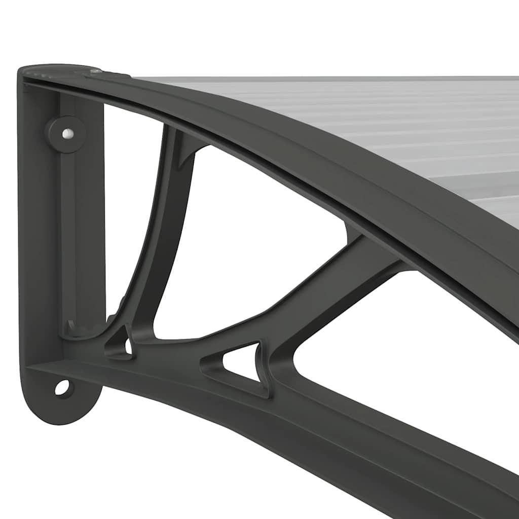 Store banne | Auvent de porte Noir 400x100 cm Polycarbonate Maison Chic - Image 6