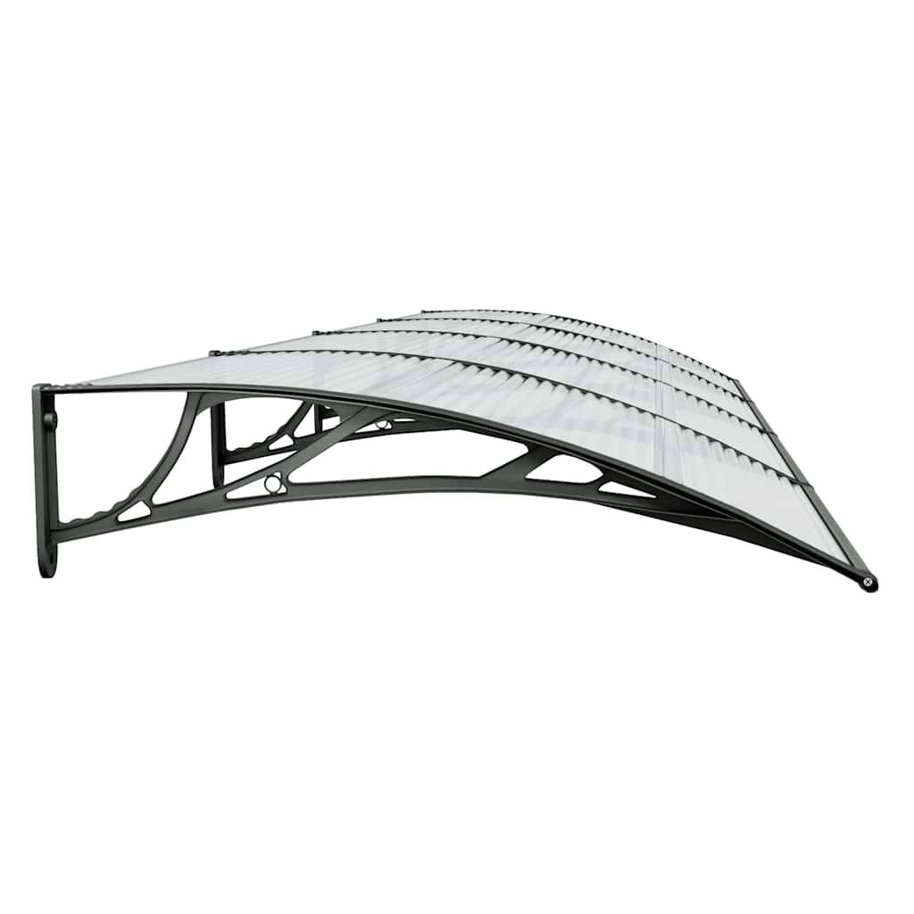 Store banne | Auvent de porte Noir 400x100 cm Polycarbonate Maison Chic - Image 5