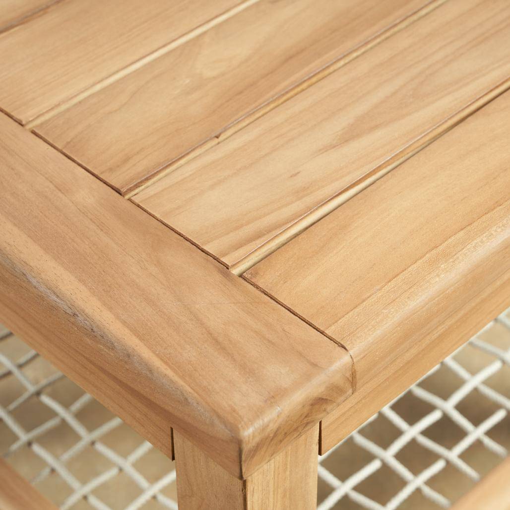 Table basse de jardin en teck 60 cm Leina - Image 6