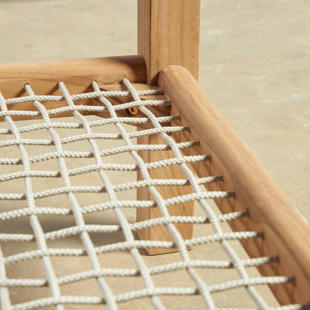 Table basse de jardin en teck 60 cm Leina - Image 4