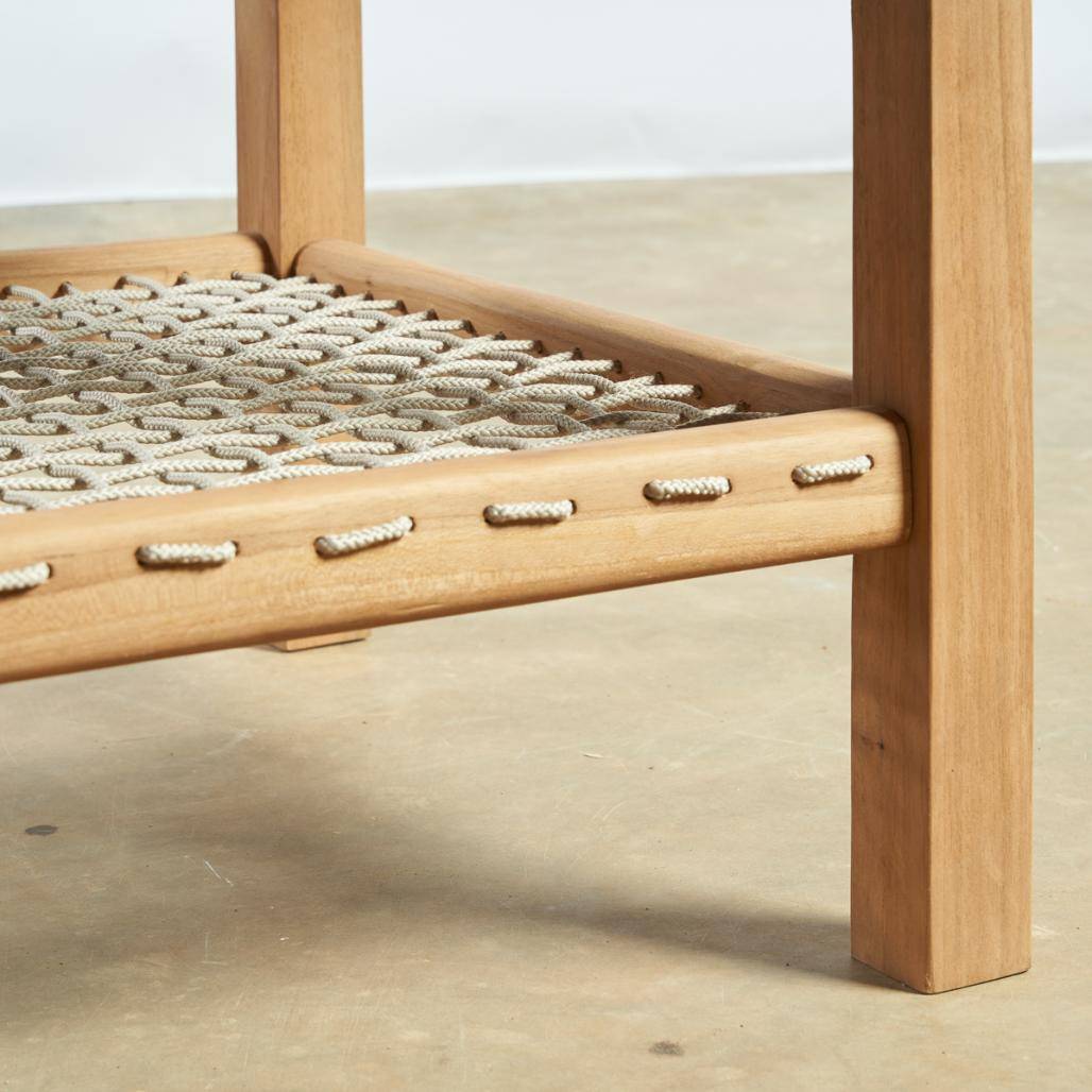 Table basse de jardin en teck 60 cm Leina - Image 8
