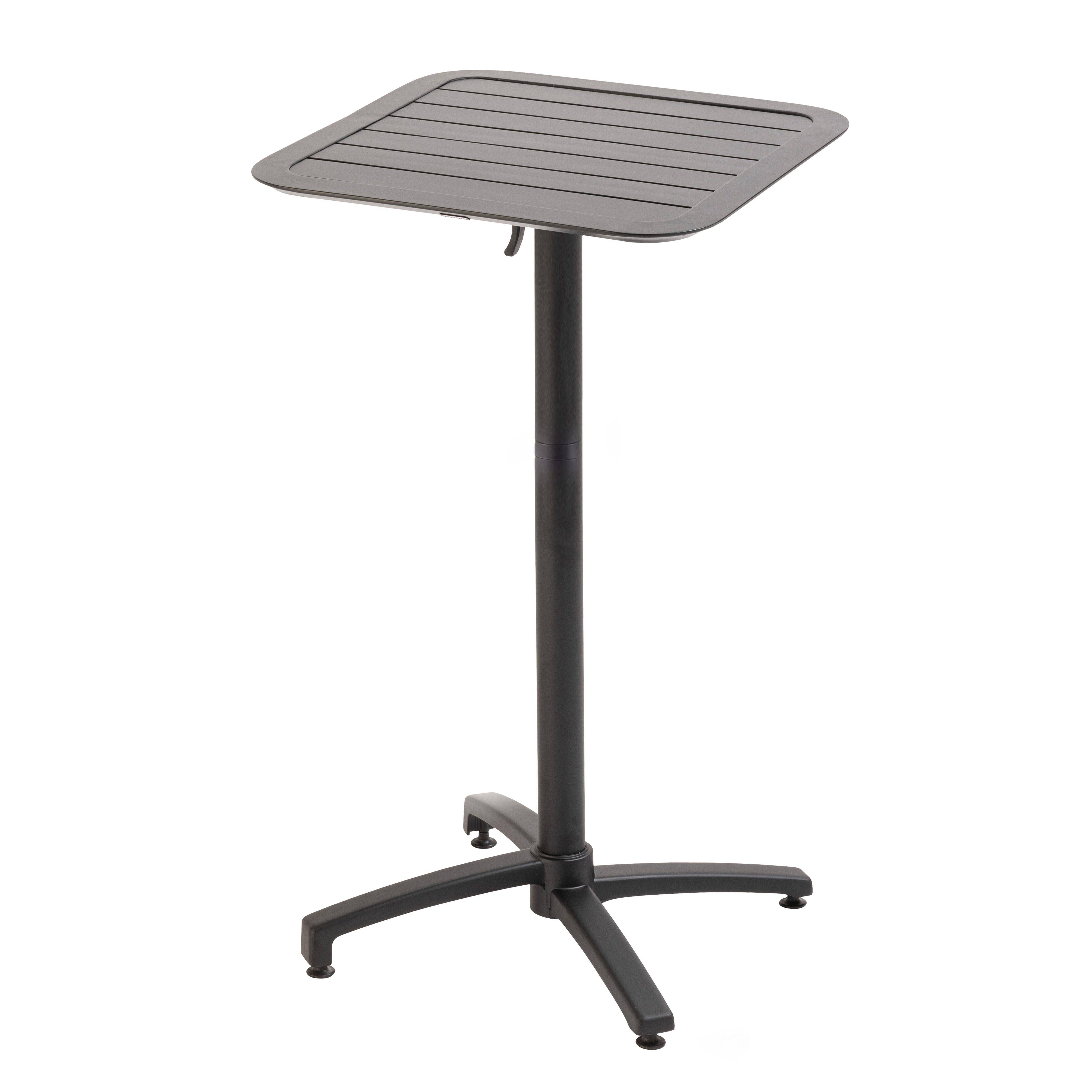 Oviala - Table haute 60x60 cm inclinable de terrasse en aluminium noire Almada - Oviala - Imagen 1