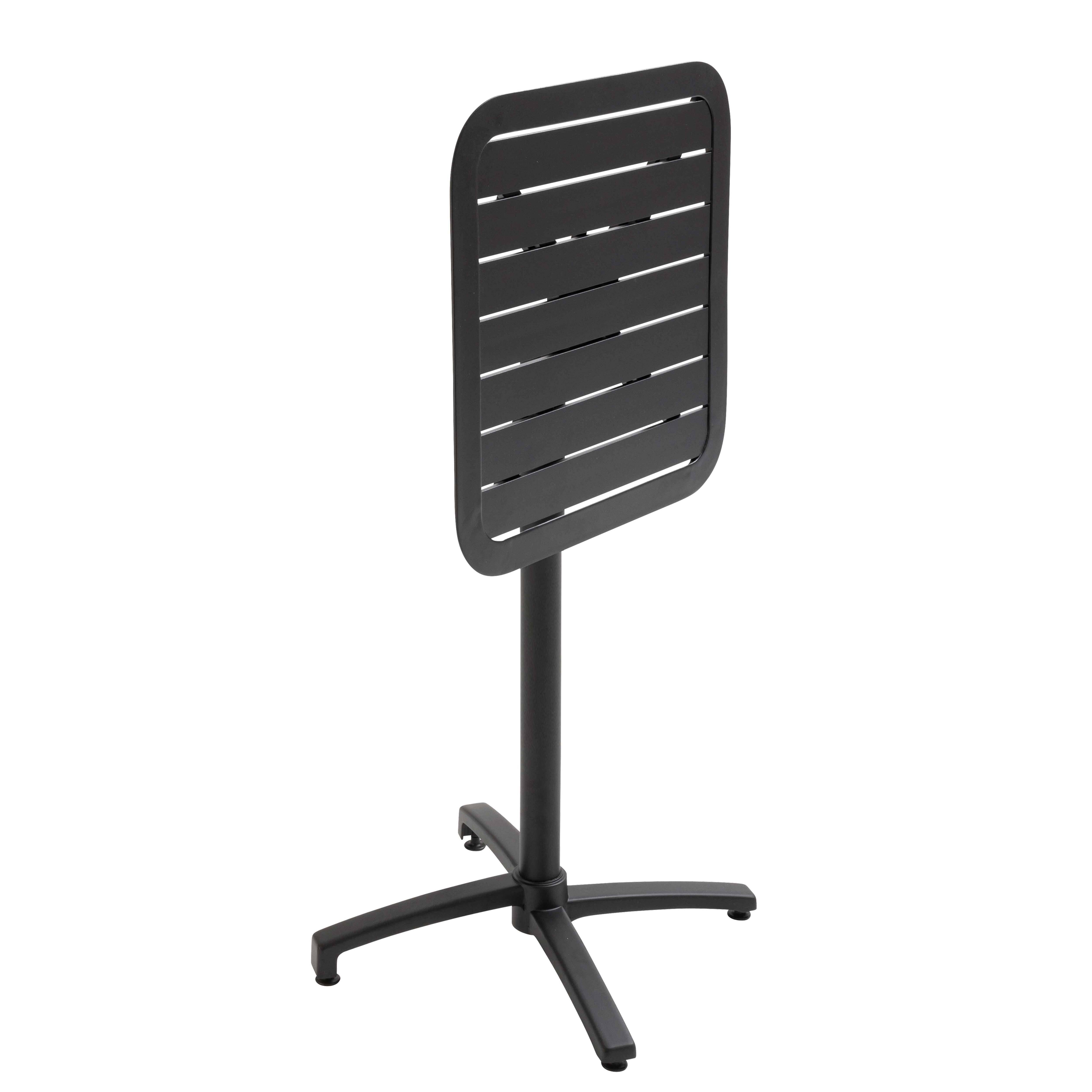 Oviala - Table haute 60x60 cm inclinable de terrasse en aluminium noire Almada - Oviala - Imagen 3
