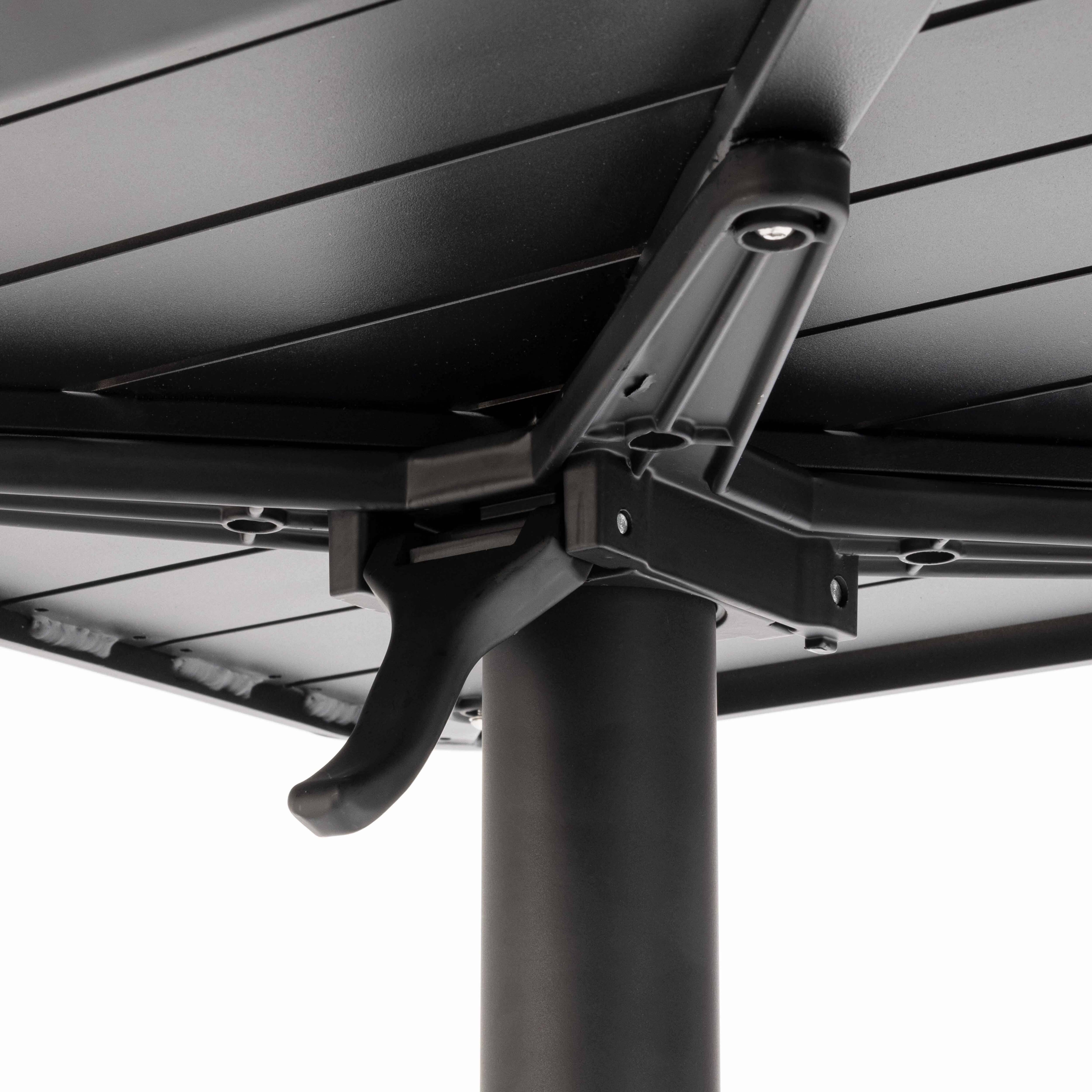 Oviala - Table haute 60x60 cm inclinable de terrasse en aluminium noire Almada - Oviala - Imagen 5