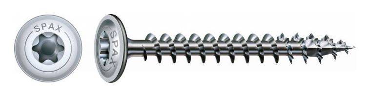 Vis bois SPAX tête disque Wirox 10x120 mm Filetage total - Boite de 50 - 251011001205