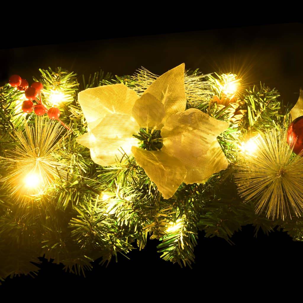 Vidaxl - Couronne de Noël avec lumières LED vert 60 cm PVC vidaXL 321516 - Image 5