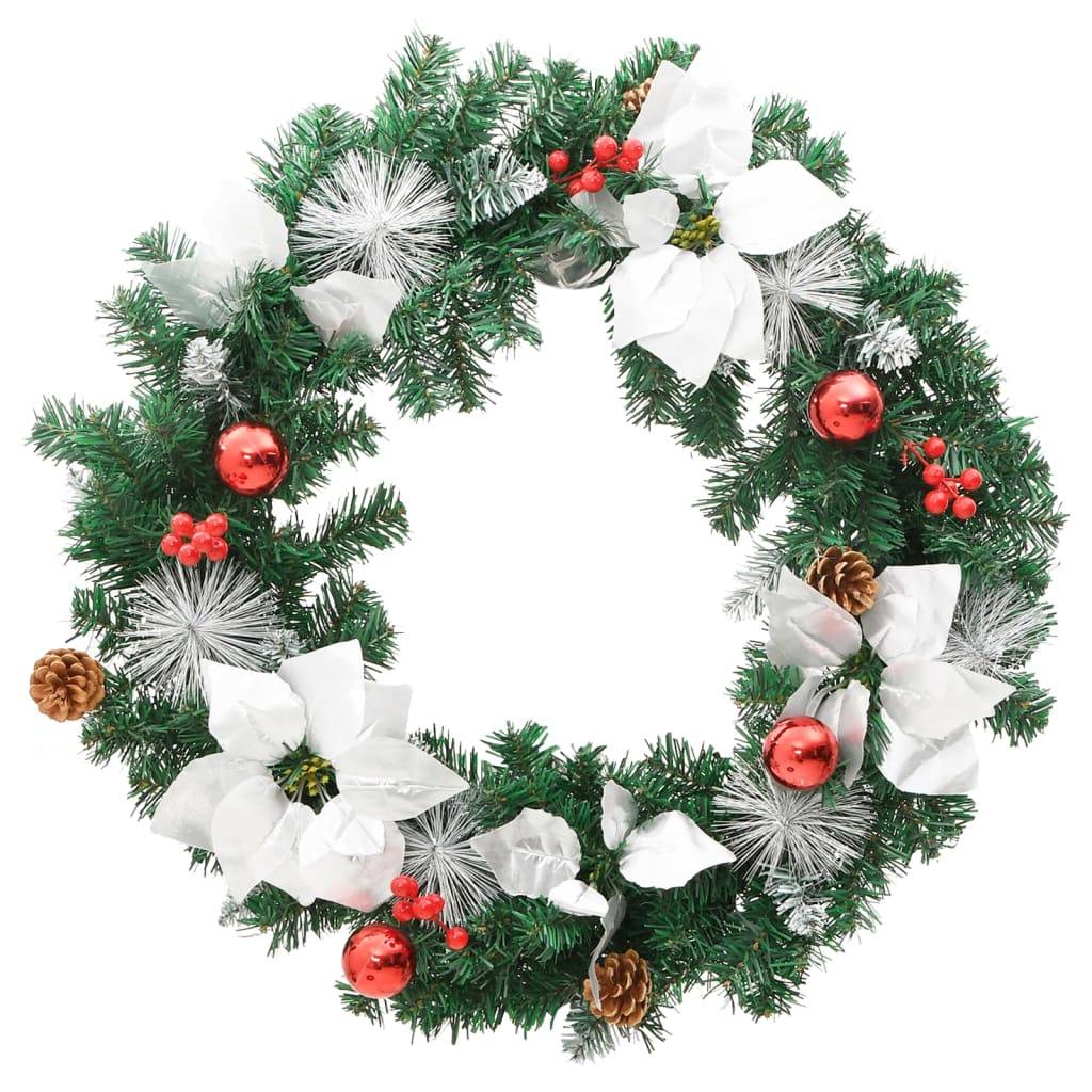 Vidaxl - Couronne de Noël avec lumières LED vert 60 cm PVC vidaXL 321516 - Image 6