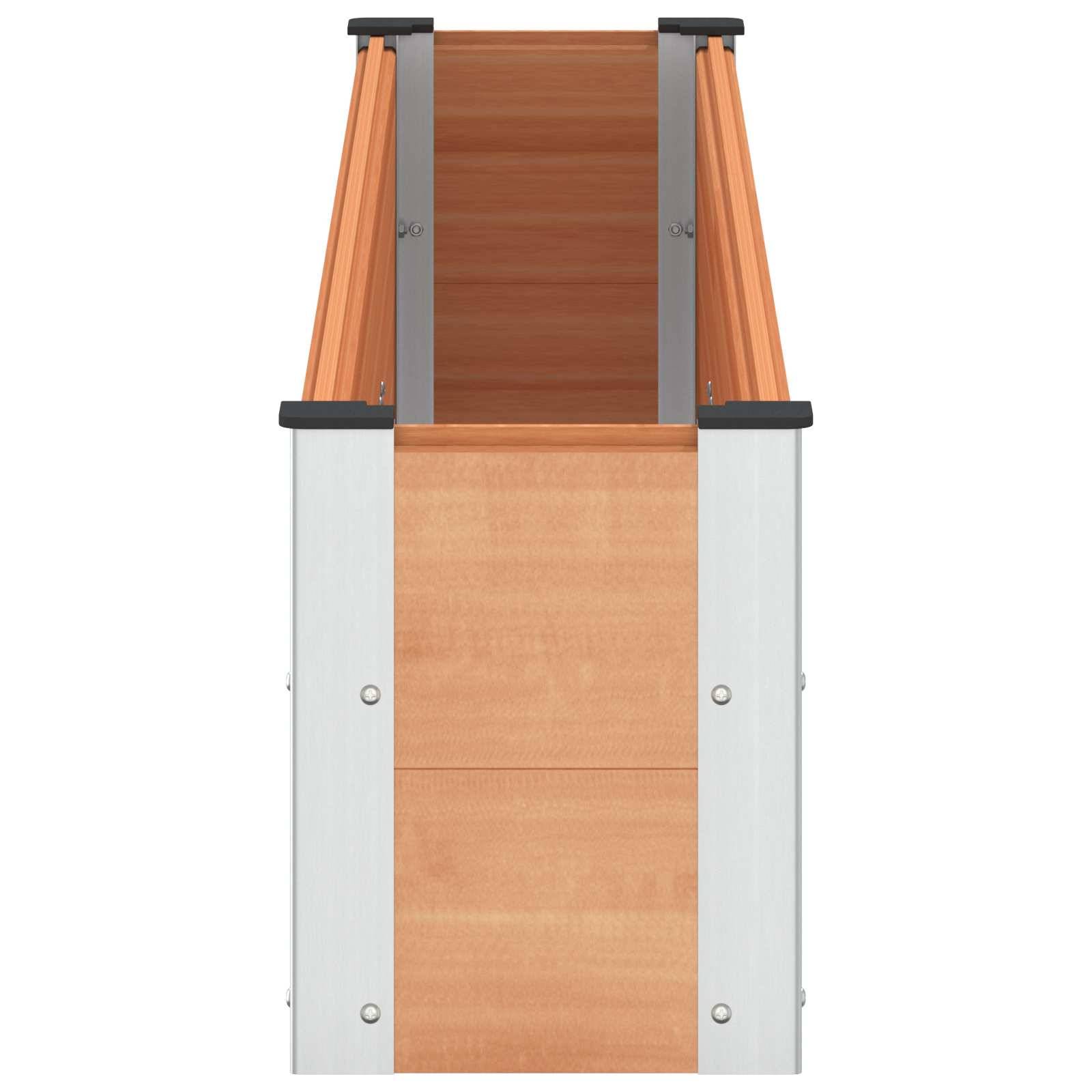 Prolenta Premium - Jardinière aluminium marron 200 x 30 x 36 cm - Prolenta premium p372.2 - Image 4