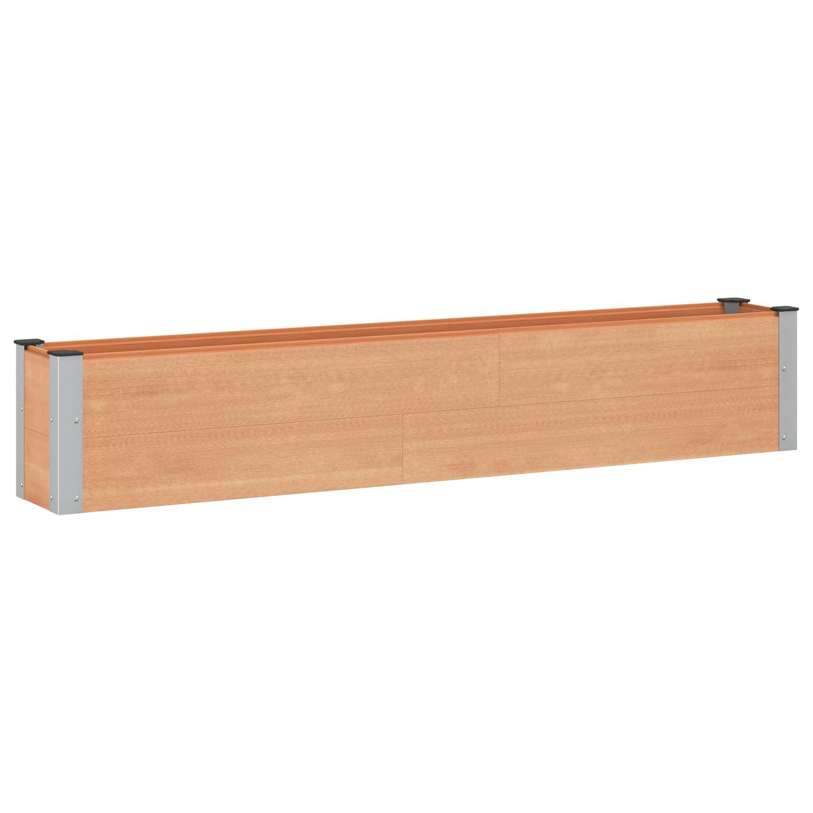 Prolenta Premium - Jardinière aluminium marron 200 x 30 x 36 cm - Prolenta premium p372.2 - Image 2