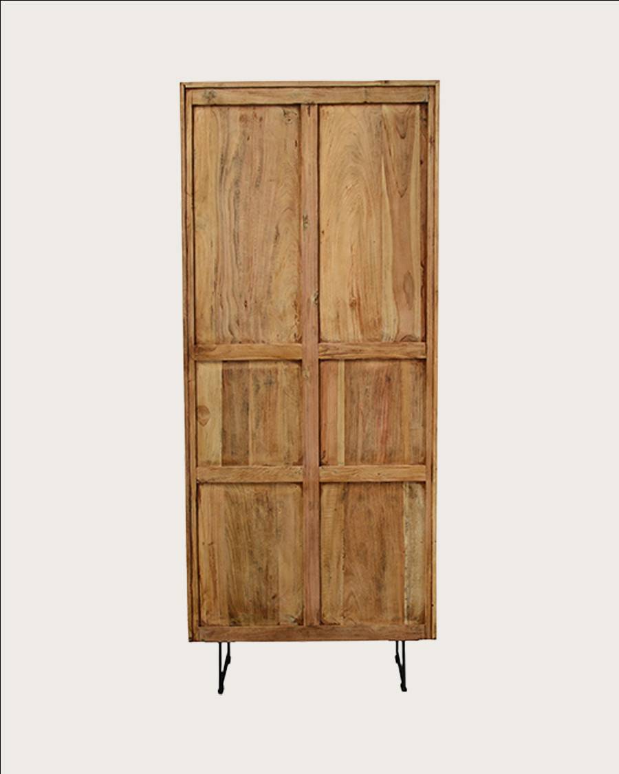 Lara- Armoire en bois massif de teck recyclé - UNIQKA - Imagen 7