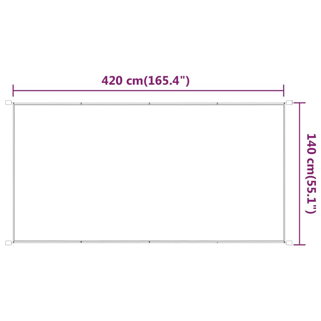 Helloshop26 - Auvent vertical 140 x 420 cm tissu oxford anthracite - Imagen 5