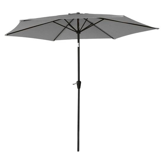 Happy Garden - Toile pour parasol droit HAPUNA rond 2,70m de diamètre gris - HAPPY GARDEN - Image 3