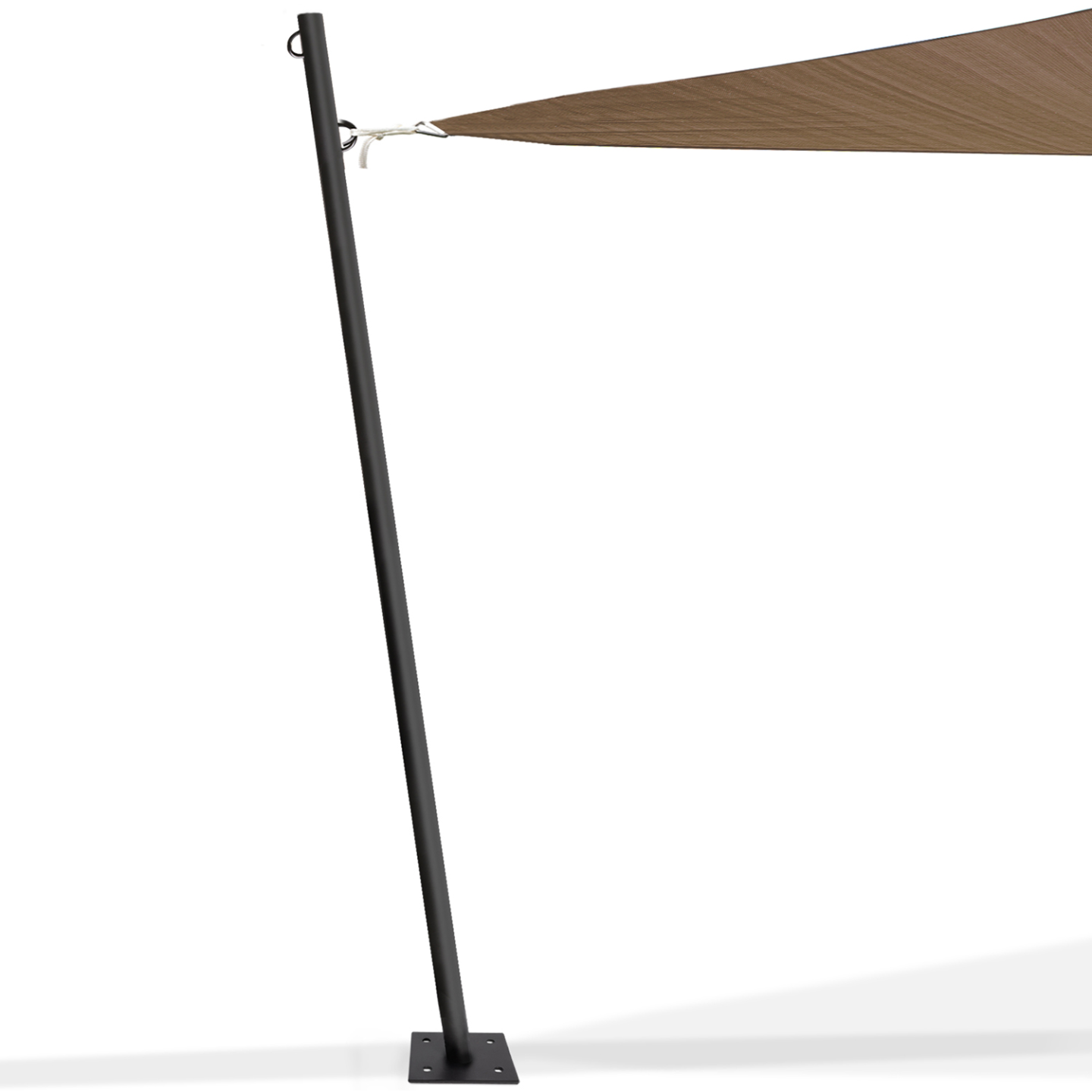 Mât de fixation pour voile d'ombrage H. 220 CM poteau et base acier - Image 2