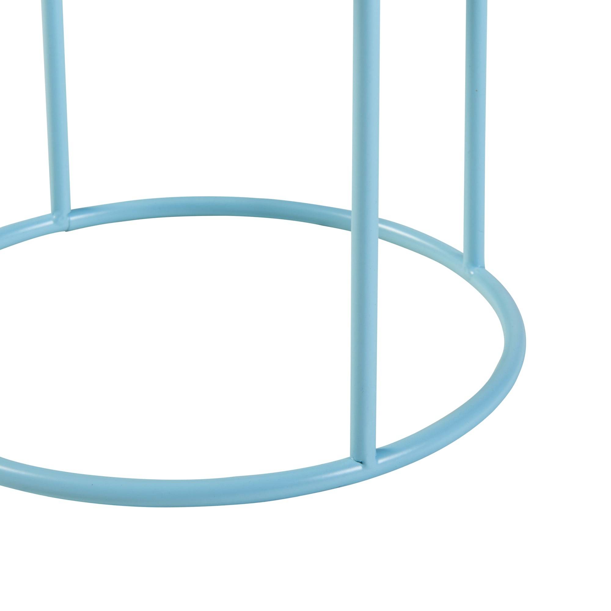 Helloshop26 - Porte-plantes style intemportel support 32 x 20 cm bleu clair - Image 5