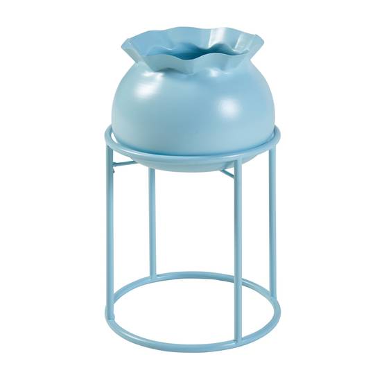 Helloshop26 - Porte-plantes style intemportel support 32 x 20 cm bleu clair - Image 1