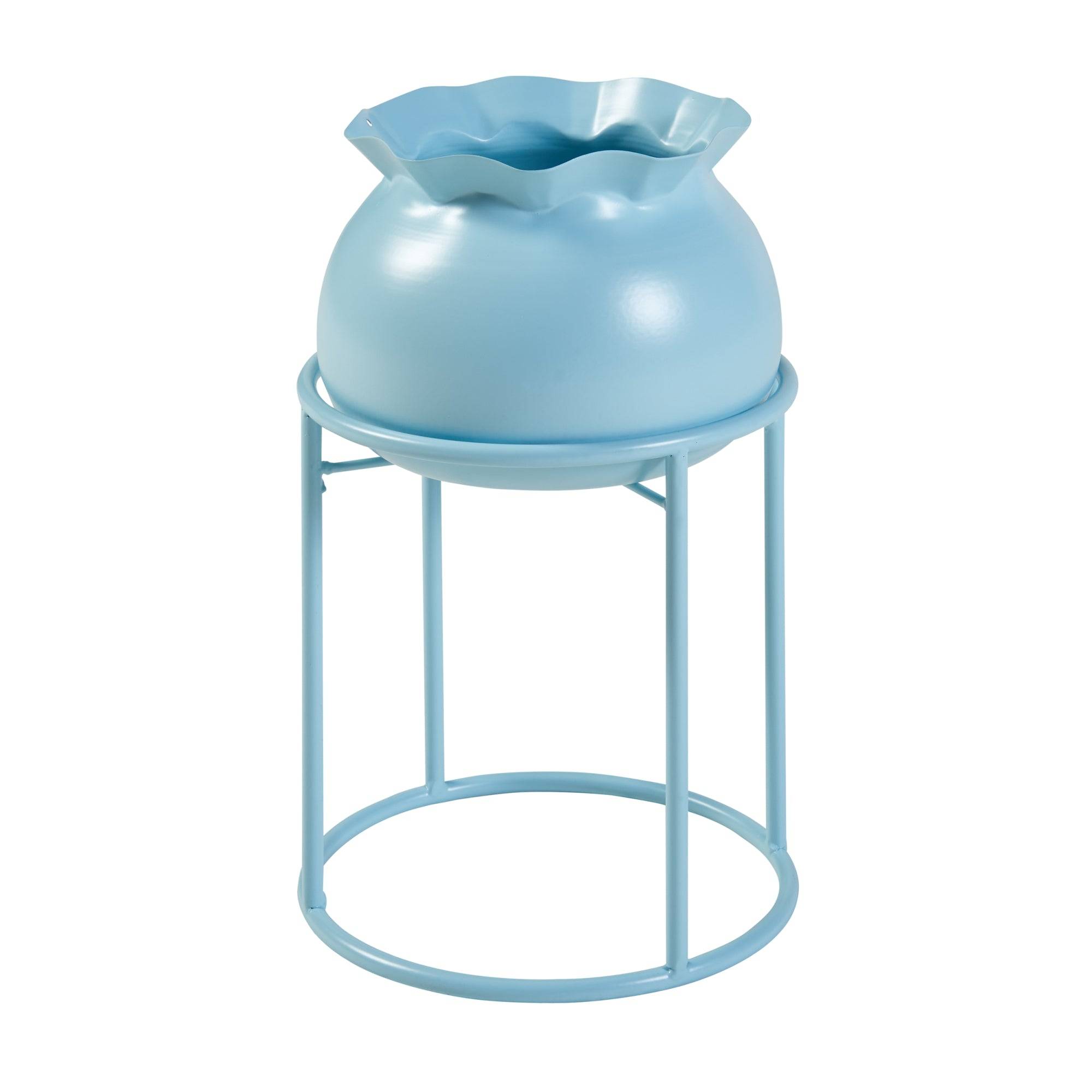 Helloshop26 - Porte-plantes style intemportel support 32 x 20 cm bleu clair - Image 1