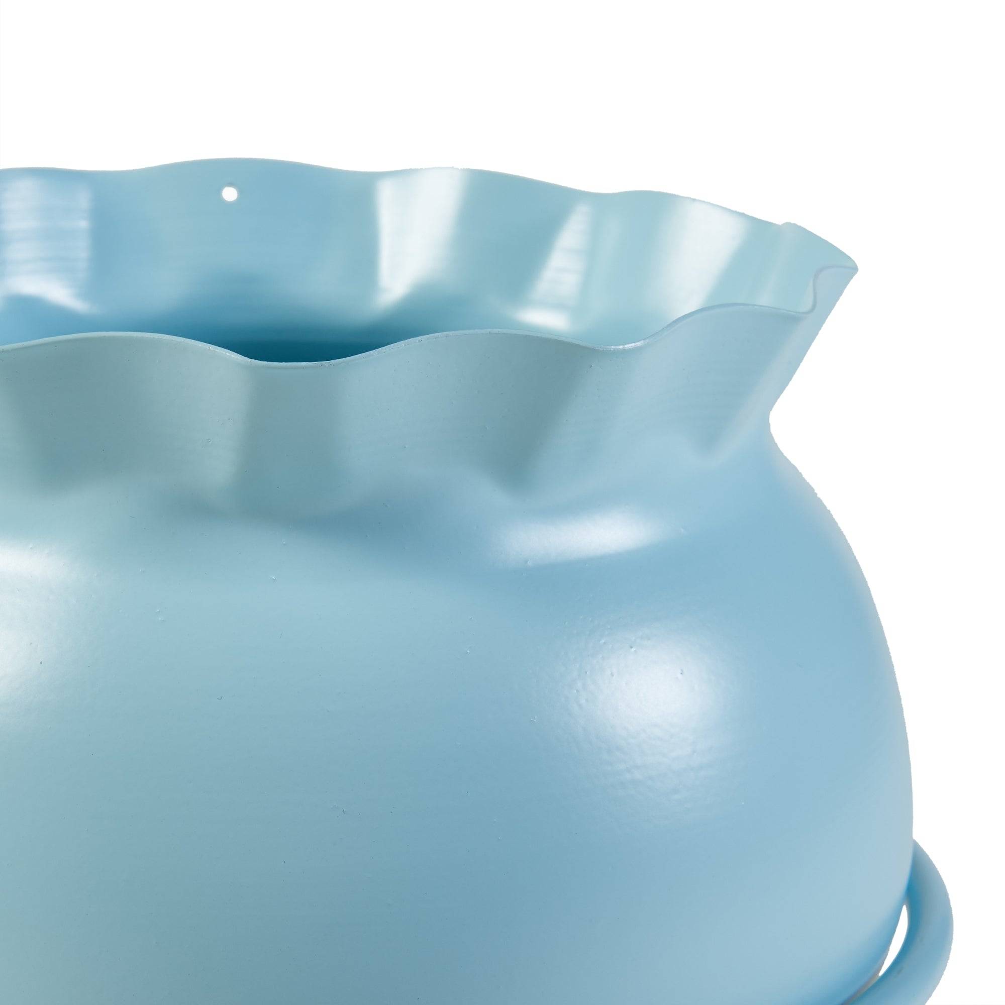 Helloshop26 - Porte-plantes style intemportel support 32 x 20 cm bleu clair - Image 3
