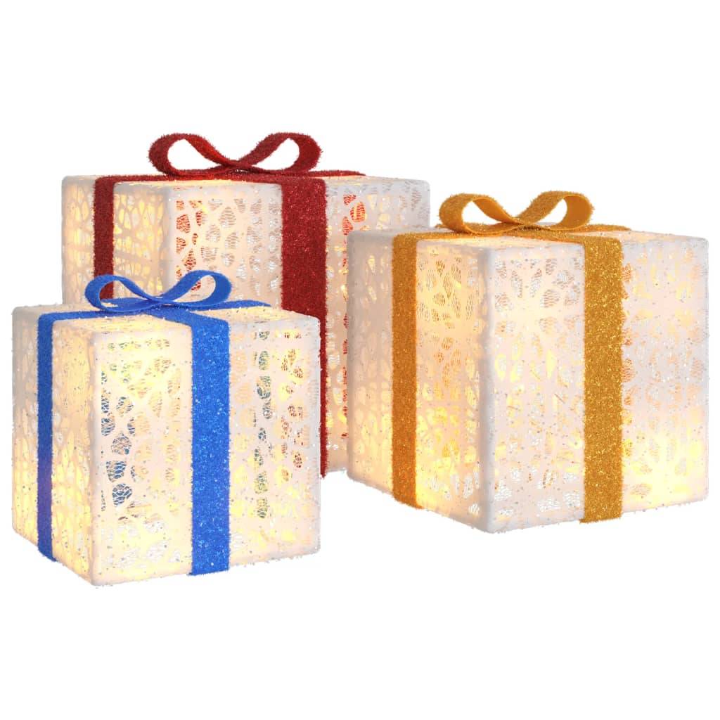Boîtes de Noël - Décoration Pour Noël lumineuses 3 pcs 64 LED blanc chaud-JU11972 - Image 6