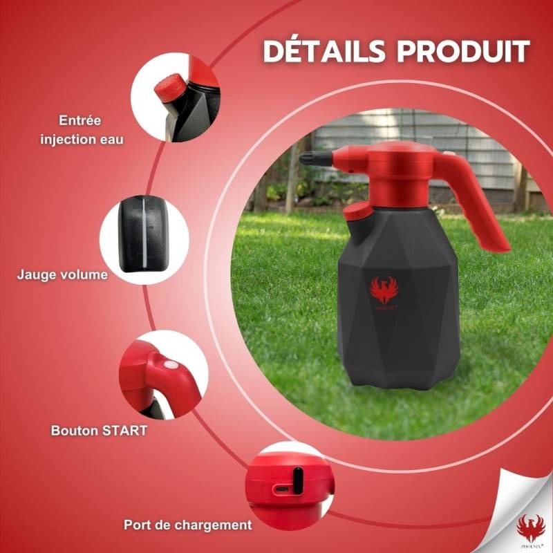 PHOENIX Easy Sprayer 2L Pulvérisateur à batterie Pulvérisateur électrique - Image 3
