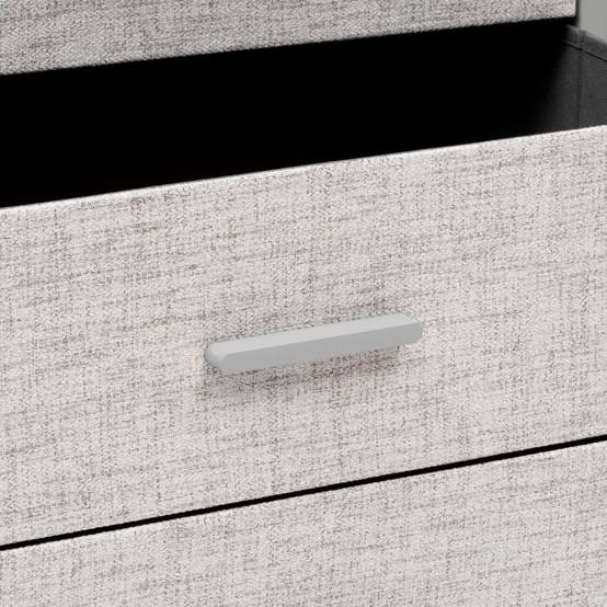 Commode 6 Tiroirs Paniers "Granite" 104cm Gris - Image 5