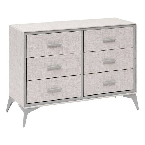 Commode 6 Tiroirs Paniers "Granite" 104cm Gris - Image 1
