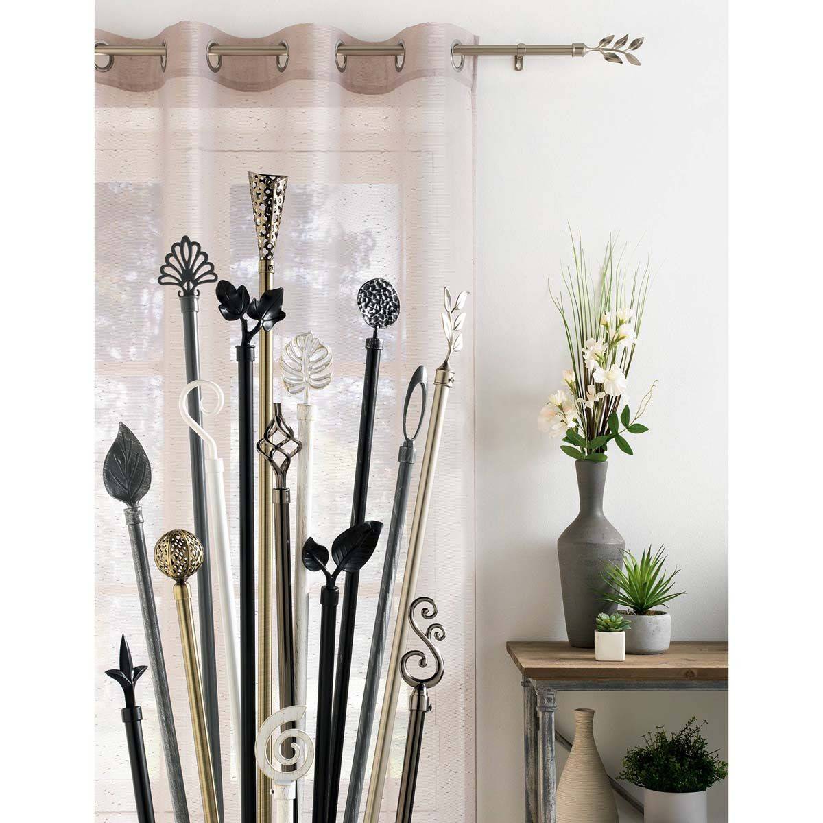 Kit Tringle Déco Extensible "Bullette" 120-210cm Blanc - Image 3