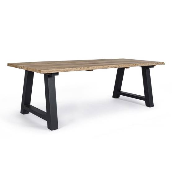 Autre - Table de jardin en teck et métal anthracite L240 10 places - MATALA - Image 5