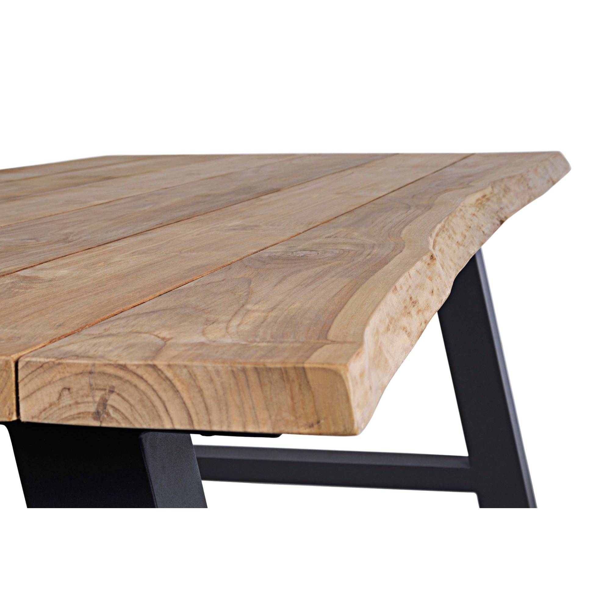 Autre - Table de jardin en teck et métal anthracite L240 10 places - MATALA - Image 6
