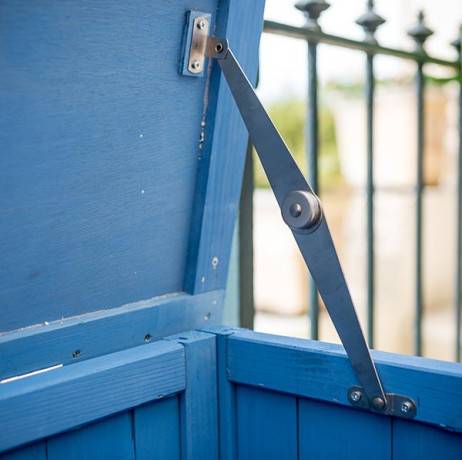 Coffre de rangement en bois bleu 0,70 m² - Imagen 7