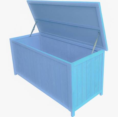 Coffre de rangement en bois bleu 0,70 m² - Imagen 2