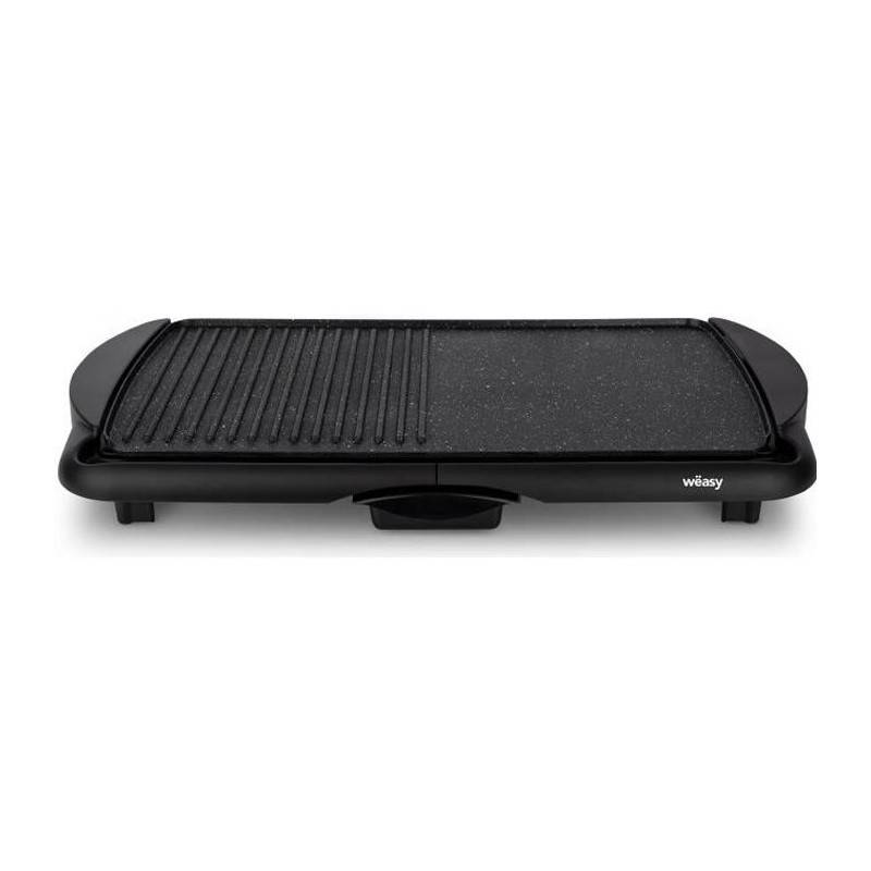 Weasy Sto52 Plancha éléctrique 2000w - Plaque Effet Pierre - 52x27cm - Température Réglable - Revetement Anti-adhésif - Bac - Imagen 1