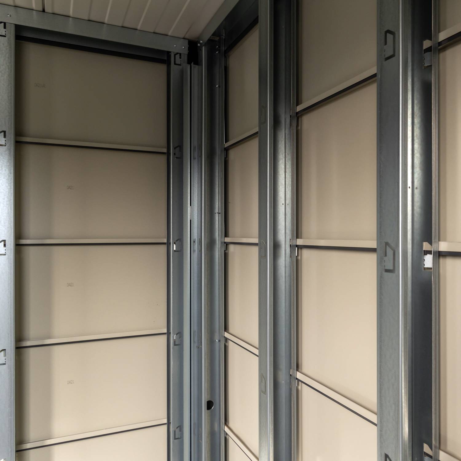 Telluria - Abri acier de 19,3 m² anthracite porte double vitrée et 2 fenêtres en façade - LUMINATO 5436+ TELLURIA - Image 5